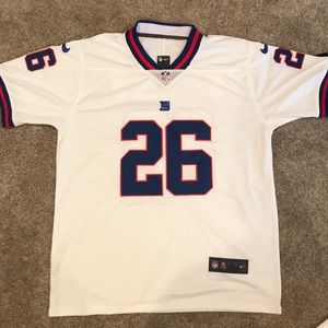 Nike NFL NY Giants White Saquon Barkley Jersey